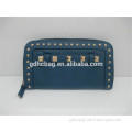 PU leather dark blue elegant trendy women wallets lady party purses